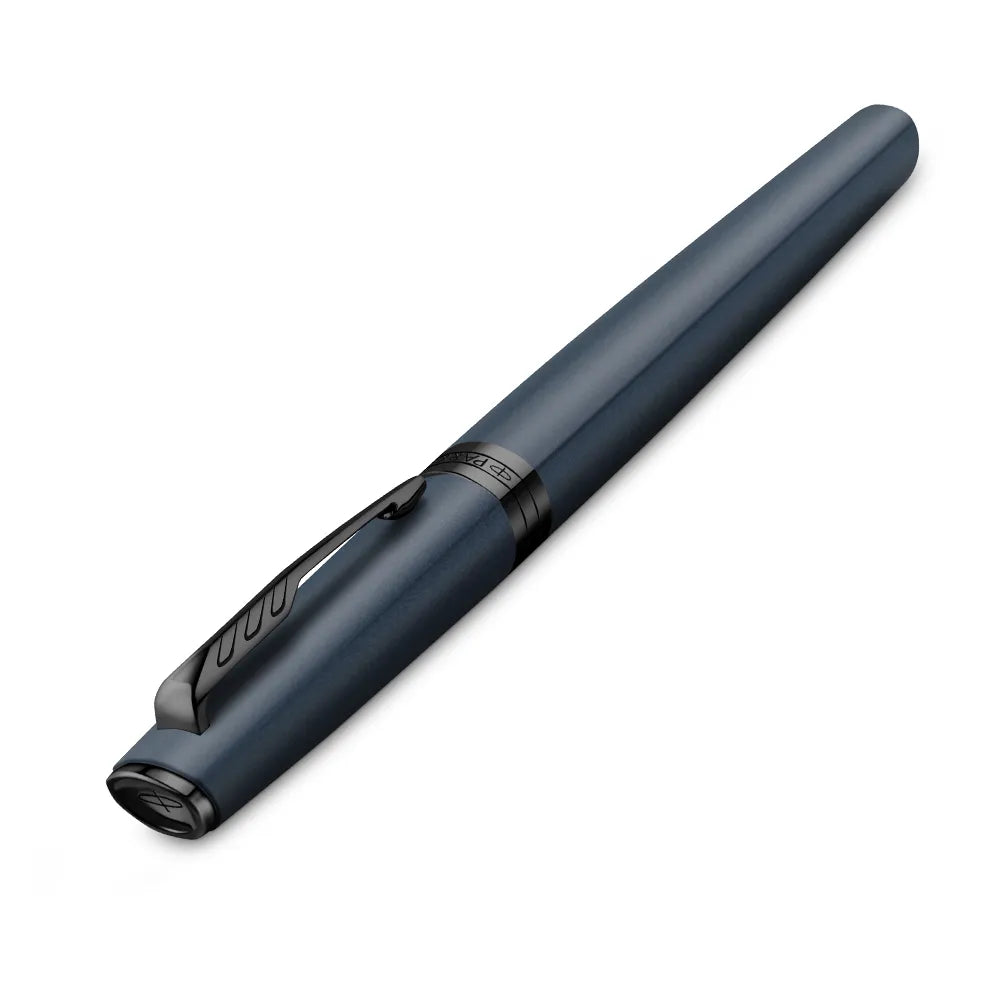 PARKER 派克 子午線Meridian系列 灰藍黑夾 鋼筆 F尖