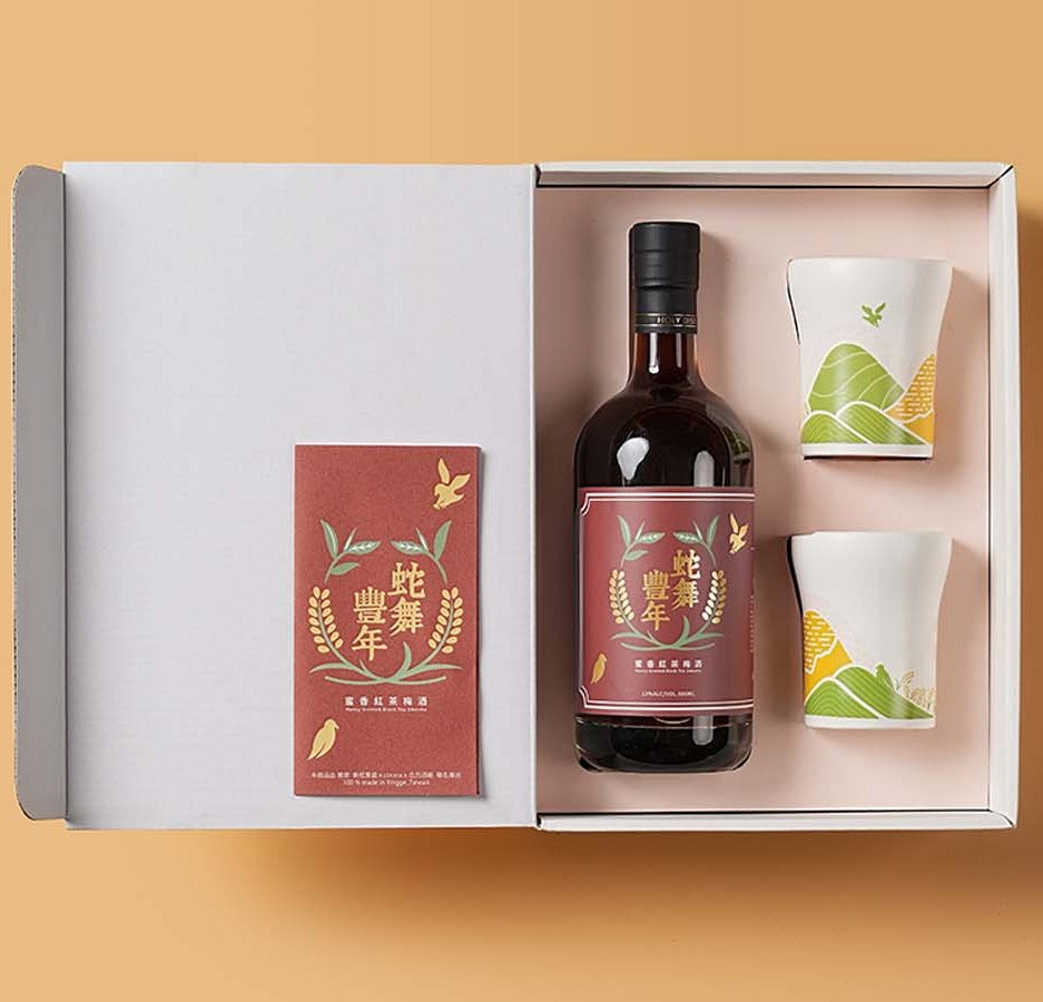 集瓷 cocera 【蛇年限定】蛇舞豐年|茶香梅酒・冷變對杯禮盒