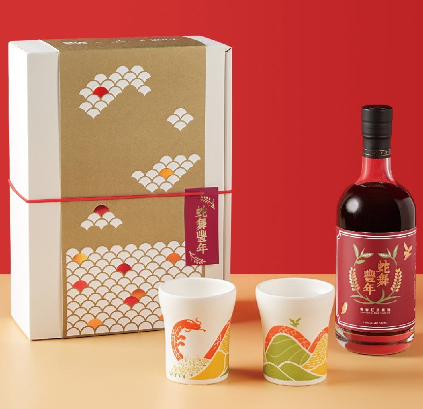 集瓷 cocera 【蛇年限定】蛇舞豐年|茶香梅酒・冷變對杯禮盒