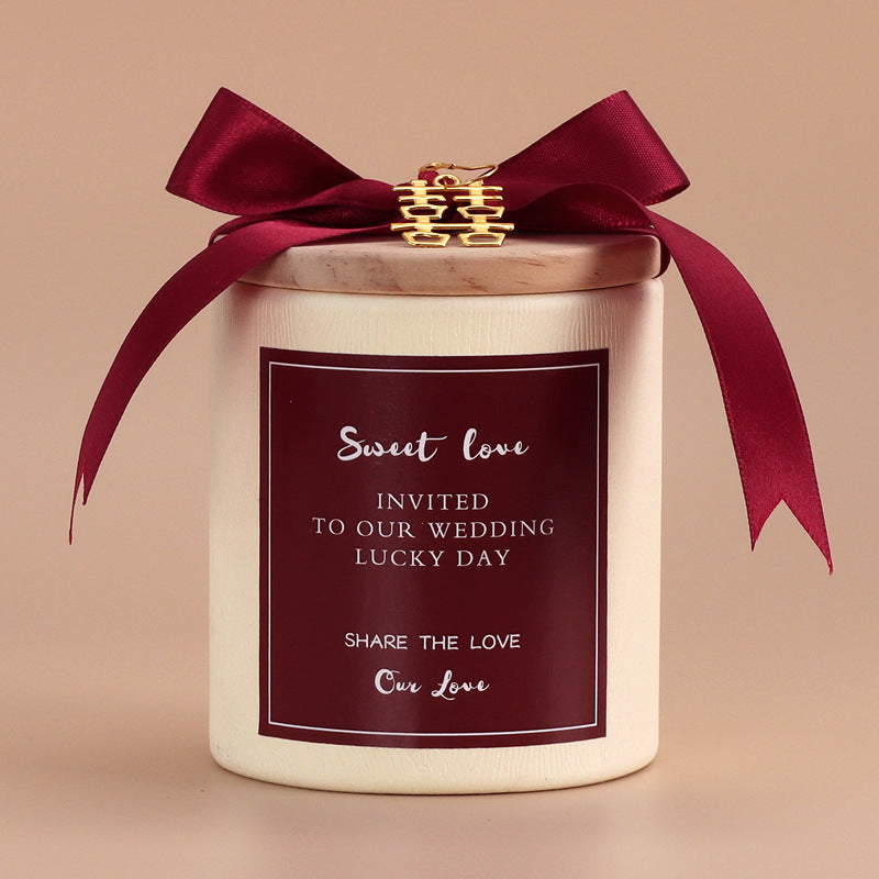 家居生活雜貨舖 原木蓋囍糖收納罐