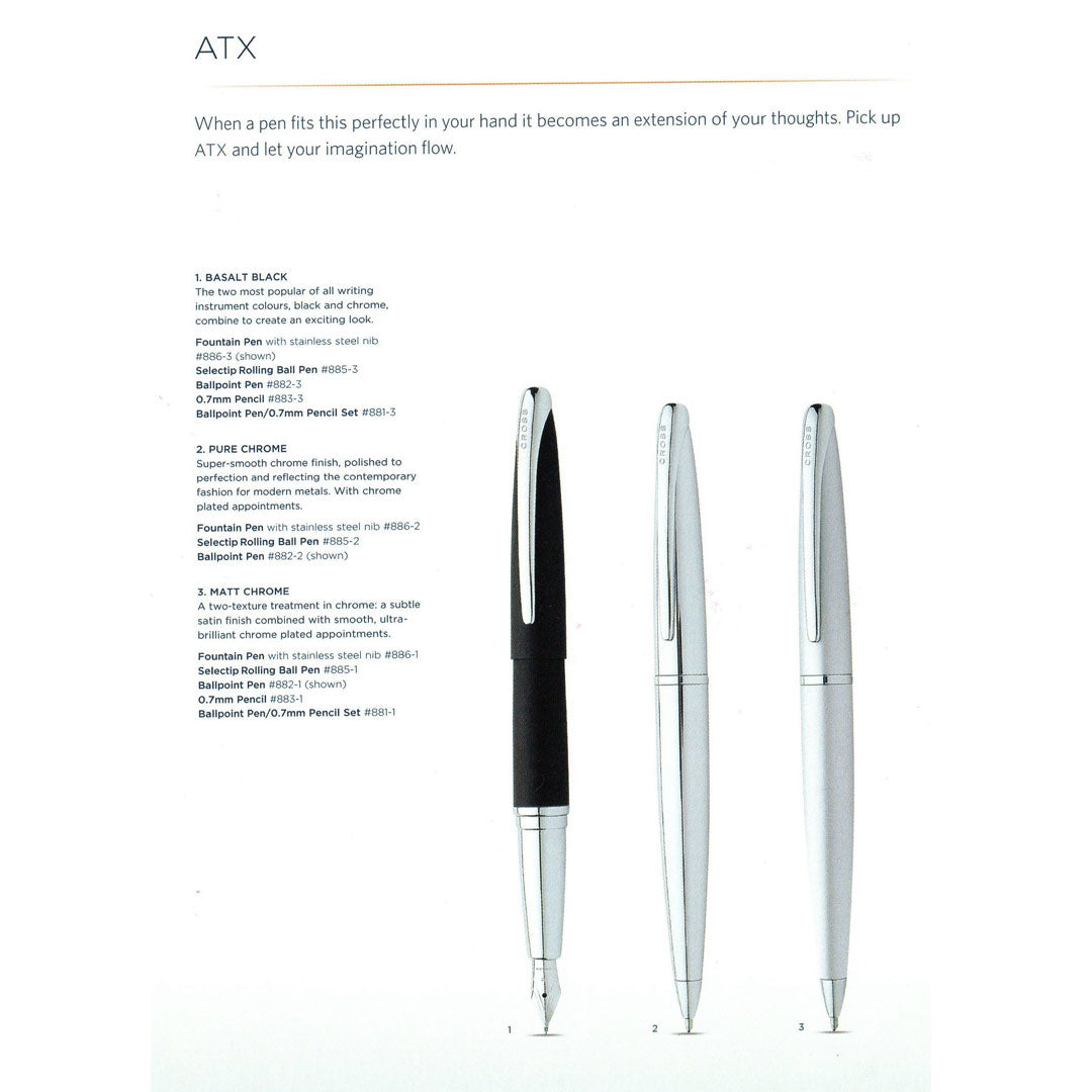 CROSS ATX 亮鉻原子筆 882-2