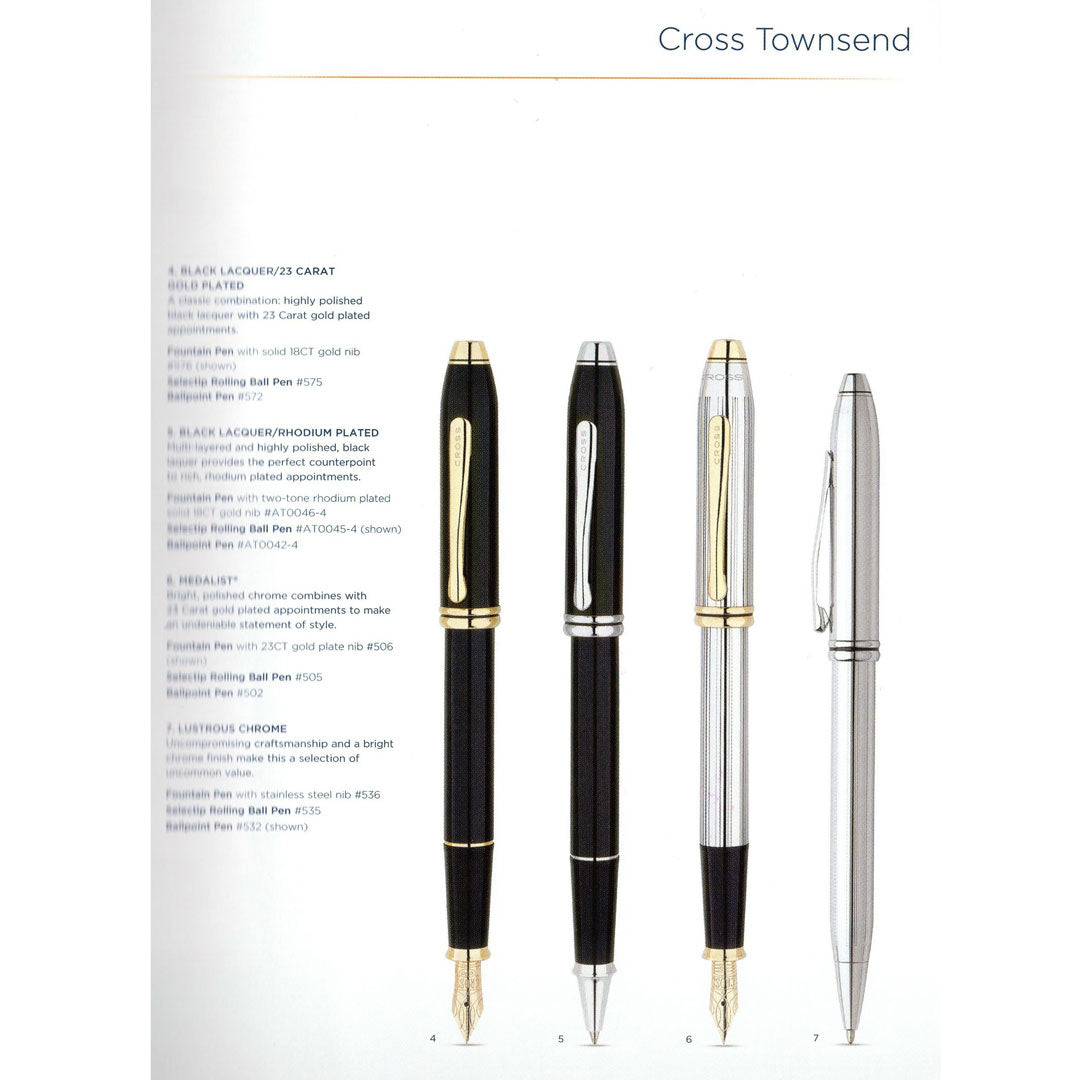 CROSS Townsend 濤聲亮鉻鋼珠筆 535