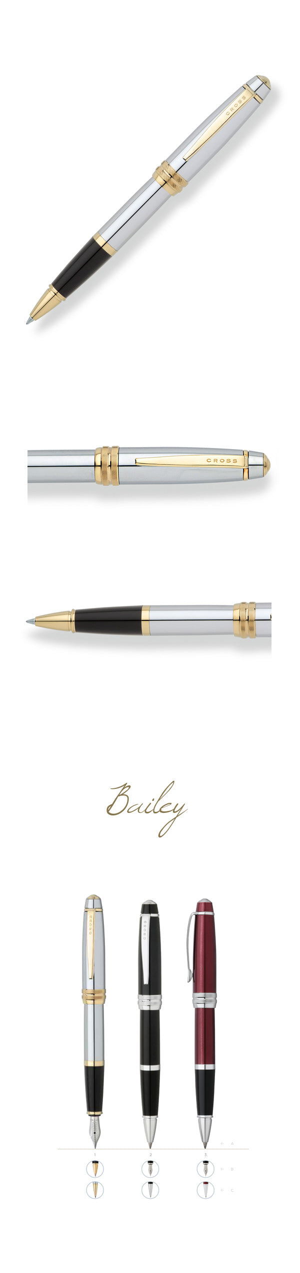 CROSS Bailey 金鉻鋼珠筆
