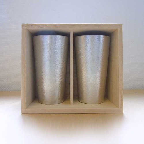 日本 能作 經典純錫杯木盒組