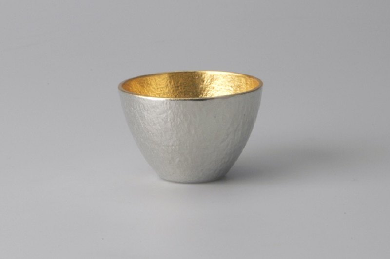 日本 能作 純錫金箔酒杯 (L)