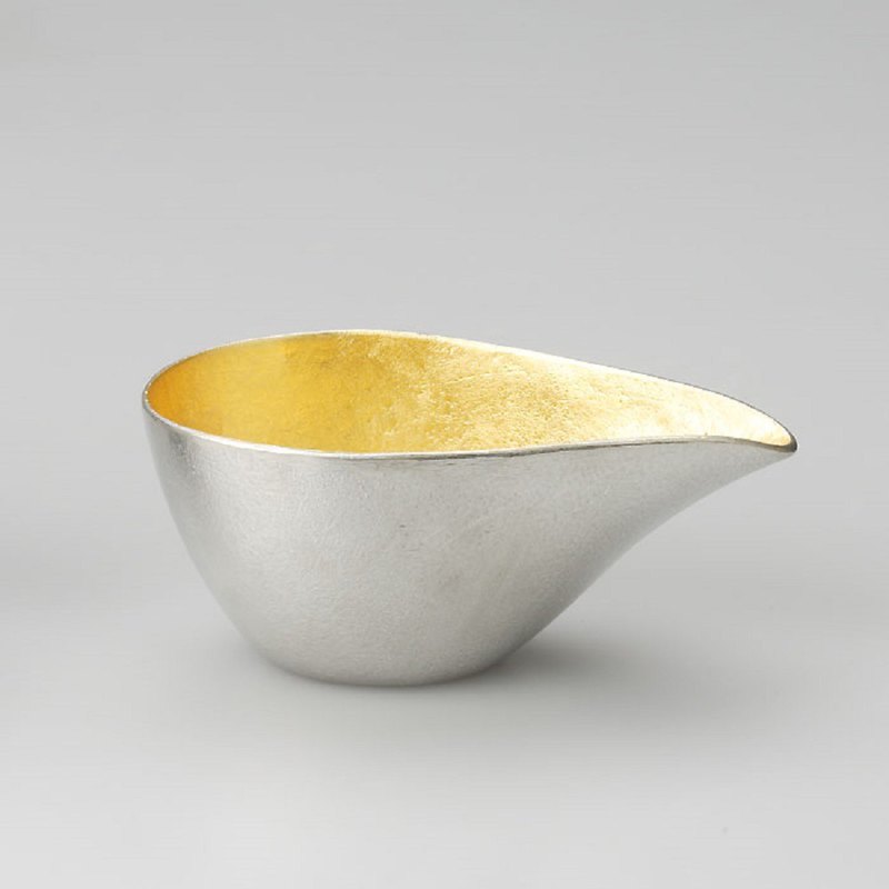 日本 能作 純錫金箔片口盅(S)+純錫/純錫金箔酒杯組