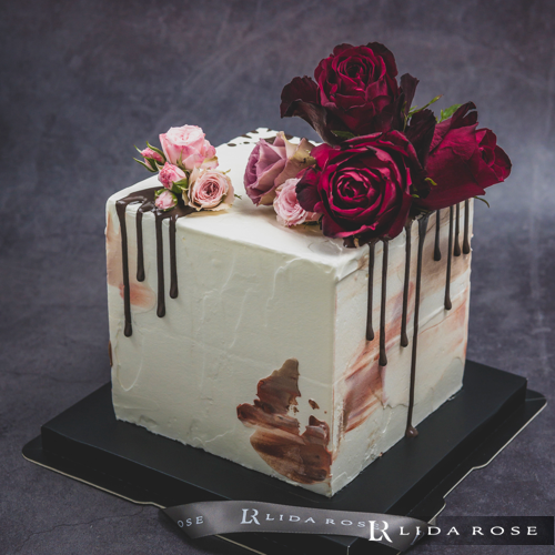 LIDA ROSE 6吋加高花藝設計蛋糕 巴洛克暖陽 Baroque Sunset