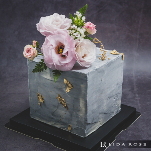 LIDA ROSE 6吋加高花藝設計蛋糕 奧地利花園 Austria Garden