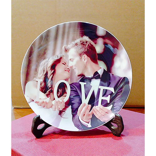 【客製化】陶緣彩瓷 相片8吋骨瓷盤 精緻禮盒