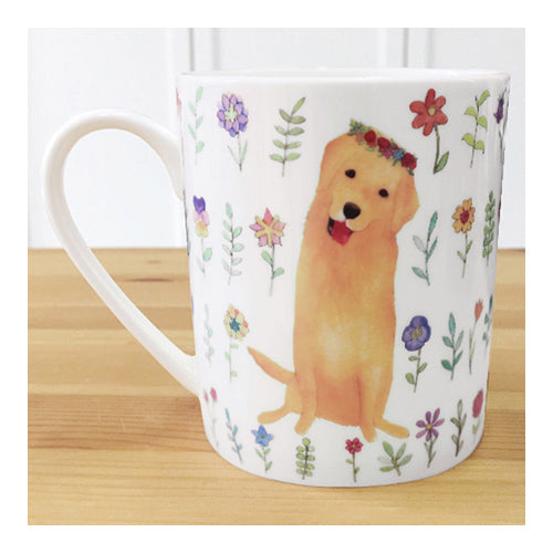 陶緣彩瓷 骨瓷馬克杯呆萌黃金