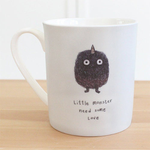 【客製化】陶緣彩瓷 獨角小怪物 骨瓷馬克杯
