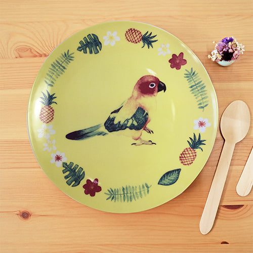 【可客製】陶緣彩瓷 熱帶鸚鵡8吋骨瓷盤