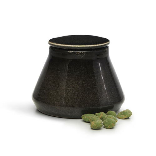 瑞典 Sagaform Nature 復古黑釉彩密封罐-550ml