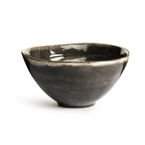 瑞典 Sagaform Nature 炻釉彩沙拉碗-深灰 30cm