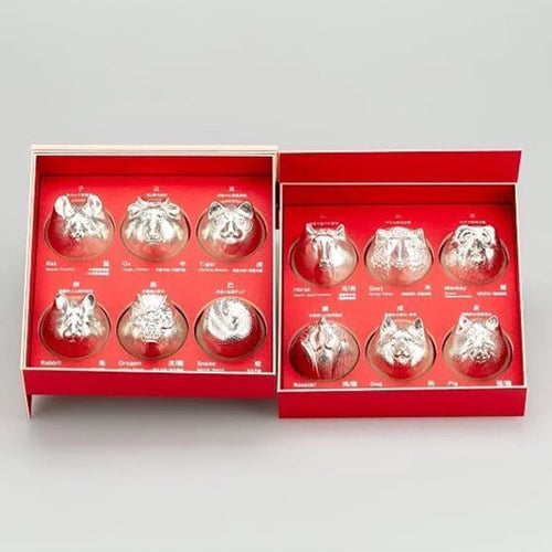 日本 能作 錫十二生肖造型杯組