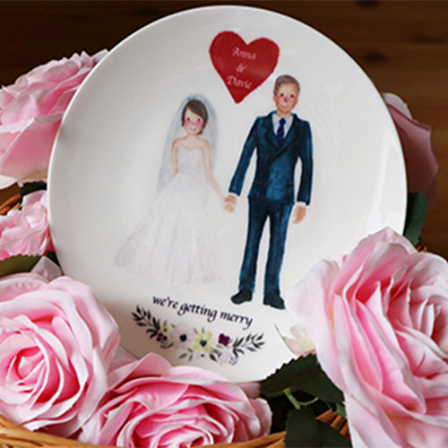 【客製化】陶緣彩瓷 我們要結婚了 骨瓷盤