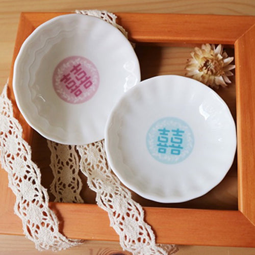 陶緣彩瓷 雙囍 10入陶瓷小碟 婚禮小物 結婚禮物