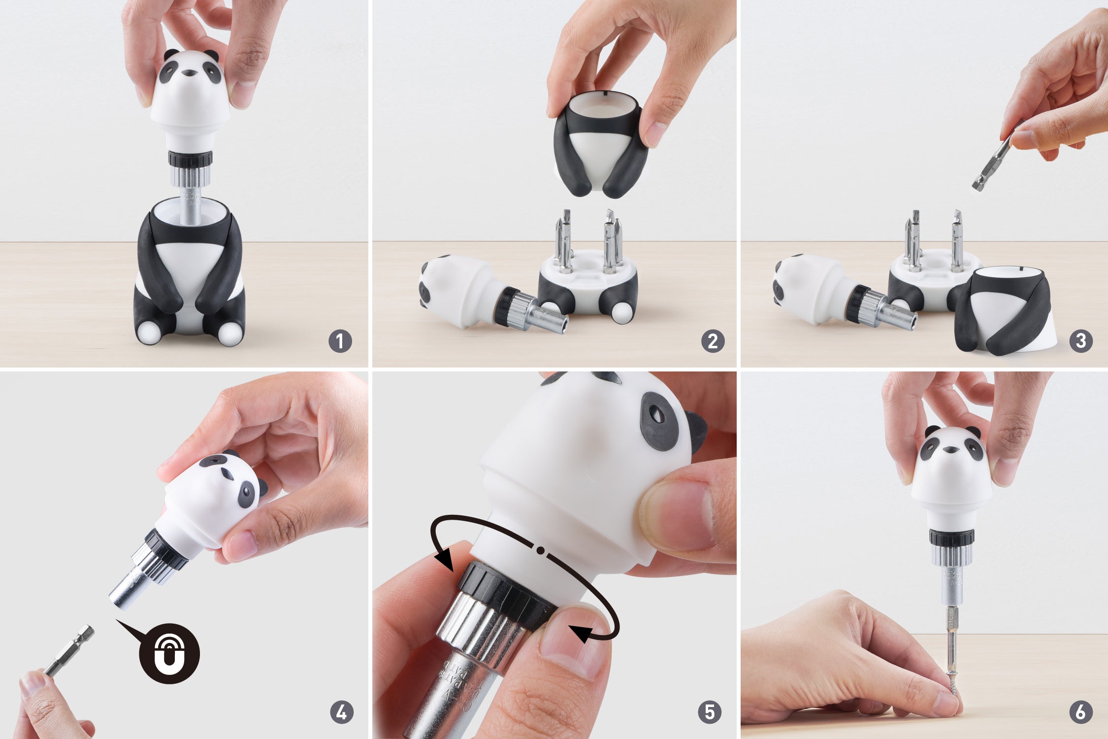 iThinking Panda Mama棘輪螺絲起子組 有備無患款