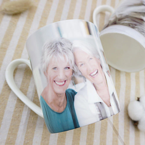 【客製化】陶緣彩瓷 相片骨瓷馬克杯 背面可加字
