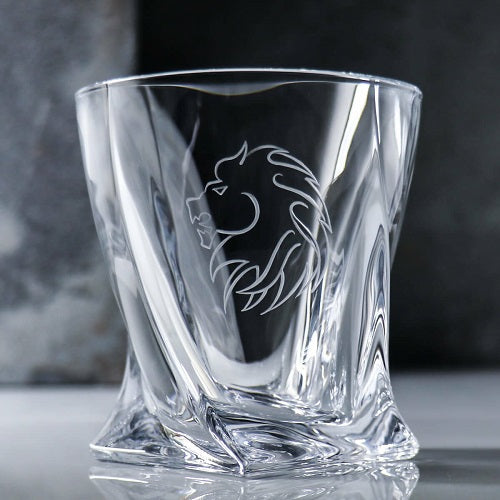MSA【手工雕刻】340cc【Bohemia水晶】獅子 捷克進口波西米亞威士忌杯 老闆杯-GA2257