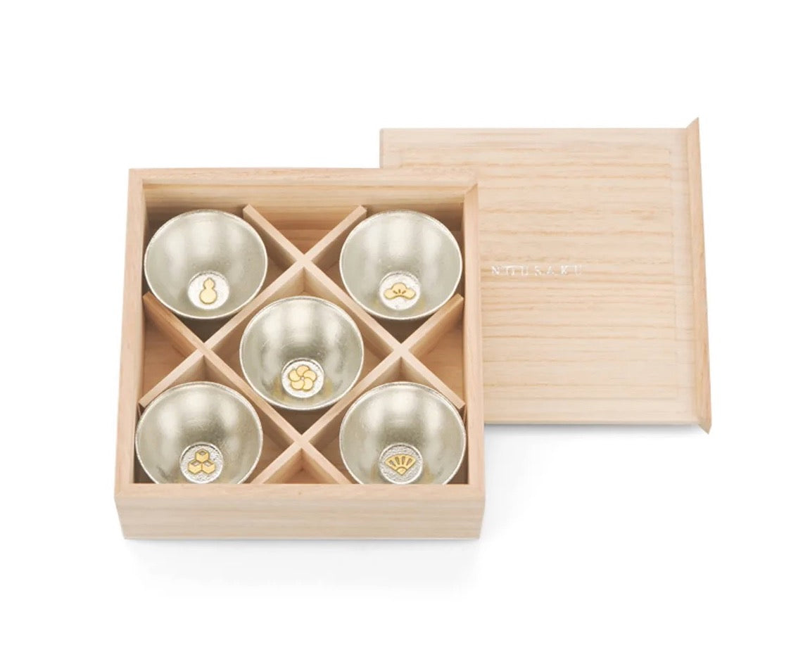 日本 能作 吉祥紋造型杯 - 5入