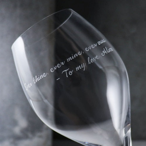 MSA手工雕刻 650cc【德國SPIEGELAU】(多文字版)Adina Prestige 波爾多白金水晶 刻字酒杯-GA2253