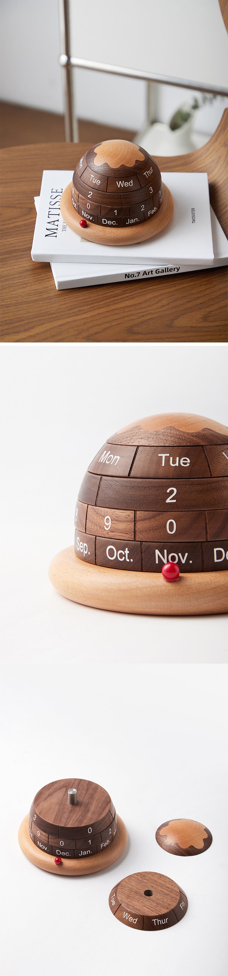 家居生活雜貨舖 木質星球萬年曆