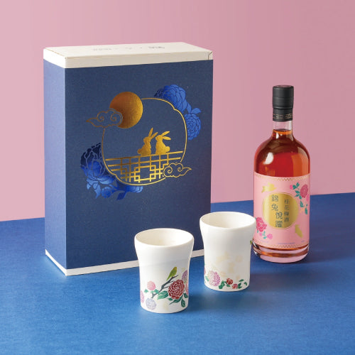 【中秋限定】集瓷 cocera 秋兔月躍|桂花梅酒.冷變對杯禮盒(不販售一般網路客戶)