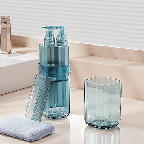 創意小物館 輕奢風六件套旅行洗漱杯套裝