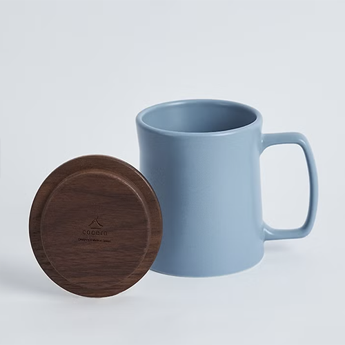 集瓷 cocera 咖啡事-Intuit直覺馬克杯(小) 1入組(藍)+木蓋