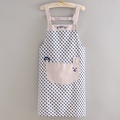 家居生活雜貨舖 韓風帆布兔子圍裙