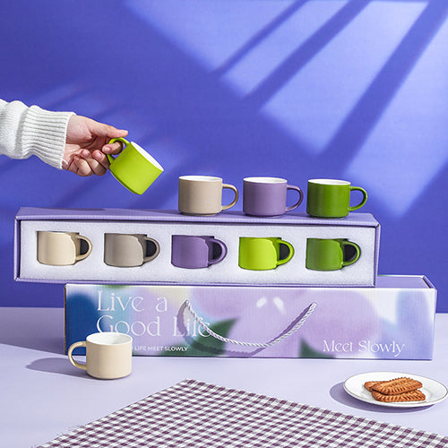 創意小物館 好好生活80ml咖啡杯禮盒組