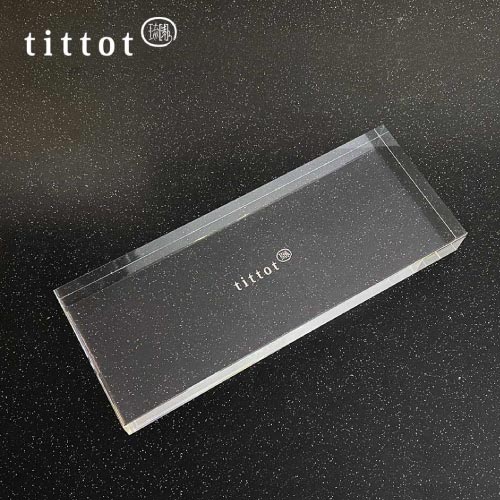 【可雷雕】琉園 tittot 透明中長型底座 有logo款