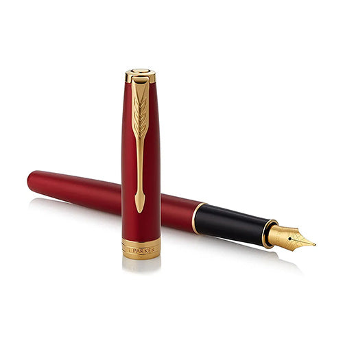 美國 PARKER 卓爾系列 寶石紅金夾 F尖 鋼筆