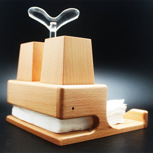 ViREO 鯨魚造型調味罐餐巾紙架組