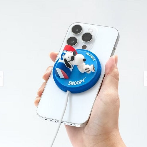 InfoThink 史努比系列公仔磁吸充電盤(旅行)