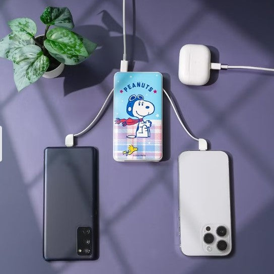 InfoThink 史努比自帶雙線PD快充行動電源10000mAh(台灣製)