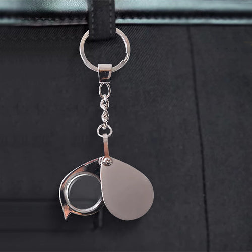 家居生活雜貨舖 30倍折疊放大鏡鑰匙圈