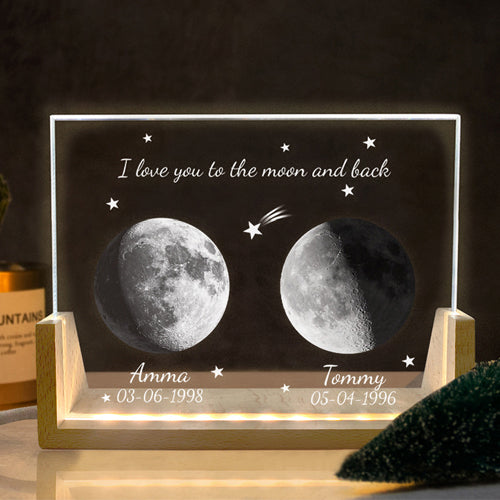 創意小物館 【客製化】八吋出生月亮小夜燈