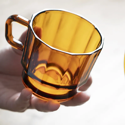 HMM W Glass 春池 琥珀色玻璃杯 300ml 綠色友善