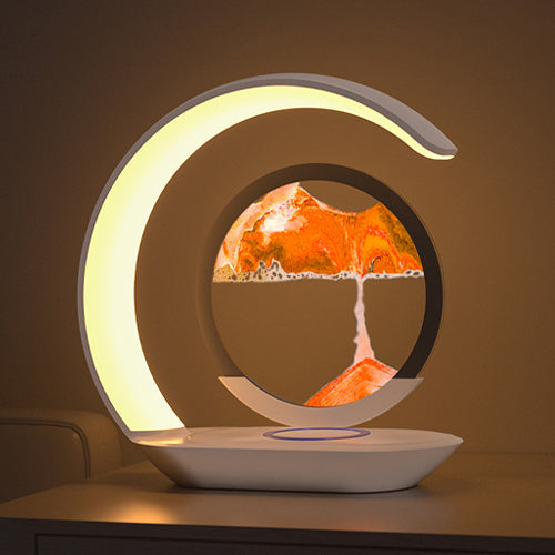 家居生活雜貨舖 流沙畫無線充小夜燈