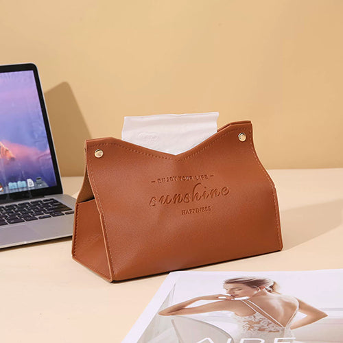 創意小物館 素色皮質面紙套