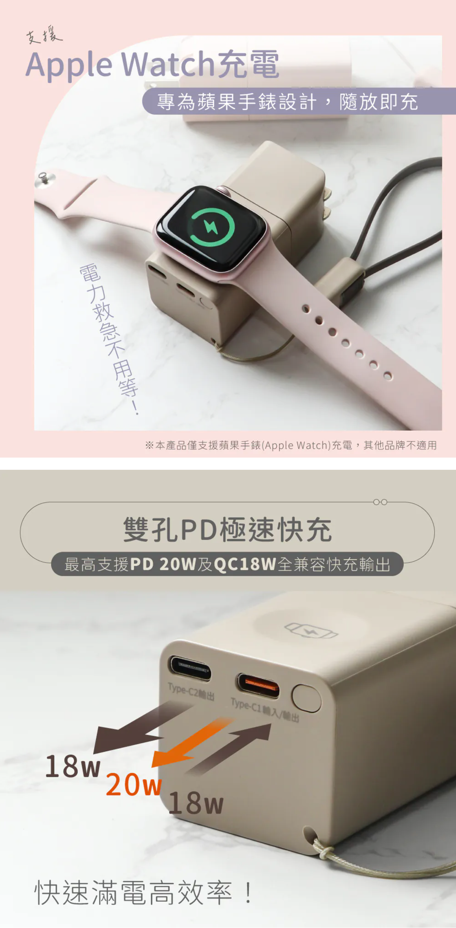 【KINYO】5 in 1自帶AC迷你萬能行動電源(KPB-2652)