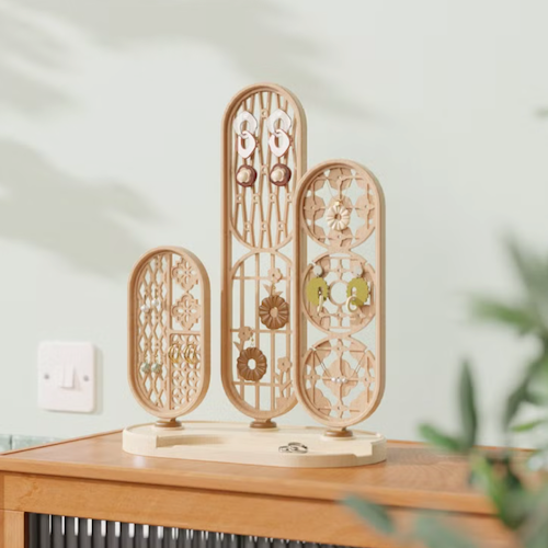 獨木設計 花窗記憶 - 飾品收納展示架 / 實木製