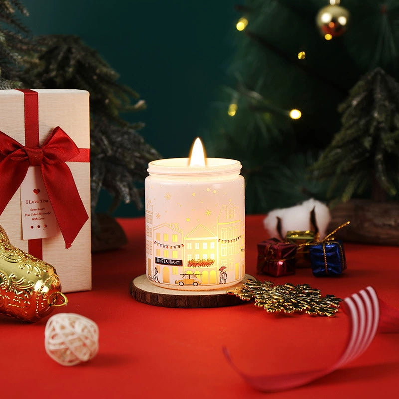 創意小物館 星夜光感聖誕蠟燭杯