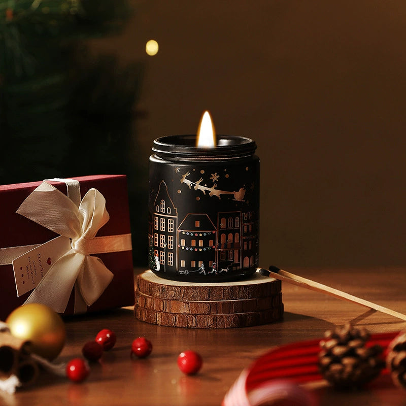 創意小物館 星夜光感聖誕蠟燭杯