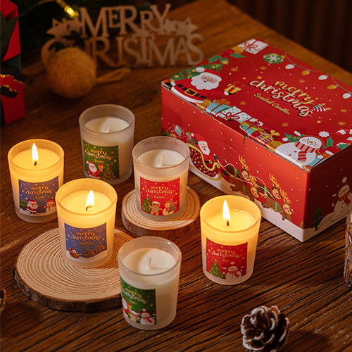 家居生活雜貨舖 聖誕玻璃杯香薰蠟燭禮盒