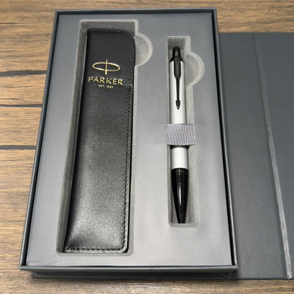 PARKER 派克 IM系列原子筆 真皮筆套禮盒