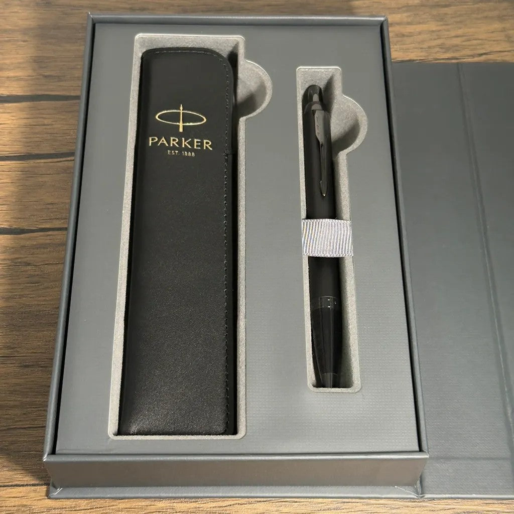 PARKER 派克 IM系列原子筆 真皮筆套禮盒