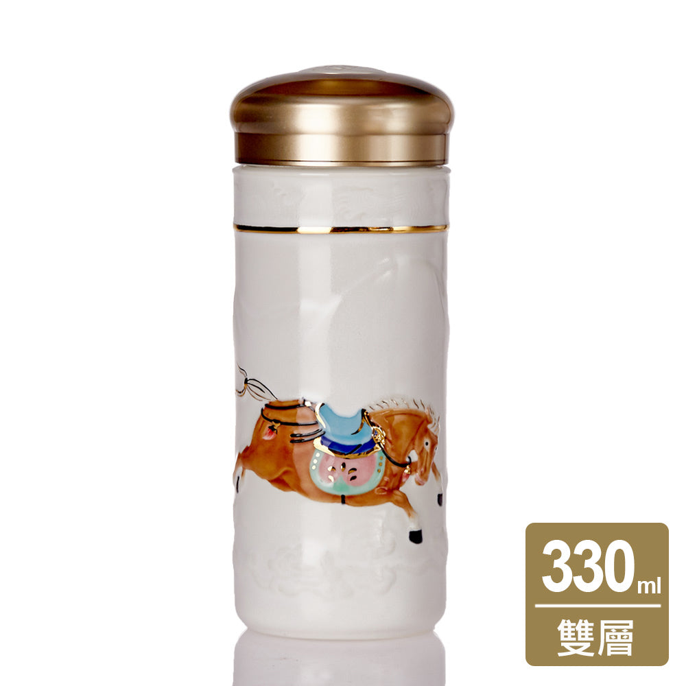 乾唐軒活瓷 | 盛世寶馬隨身杯 / 大 / 雙層 / 彩金 / 6款 330ml